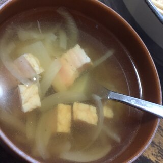 ベーコン玉スープ